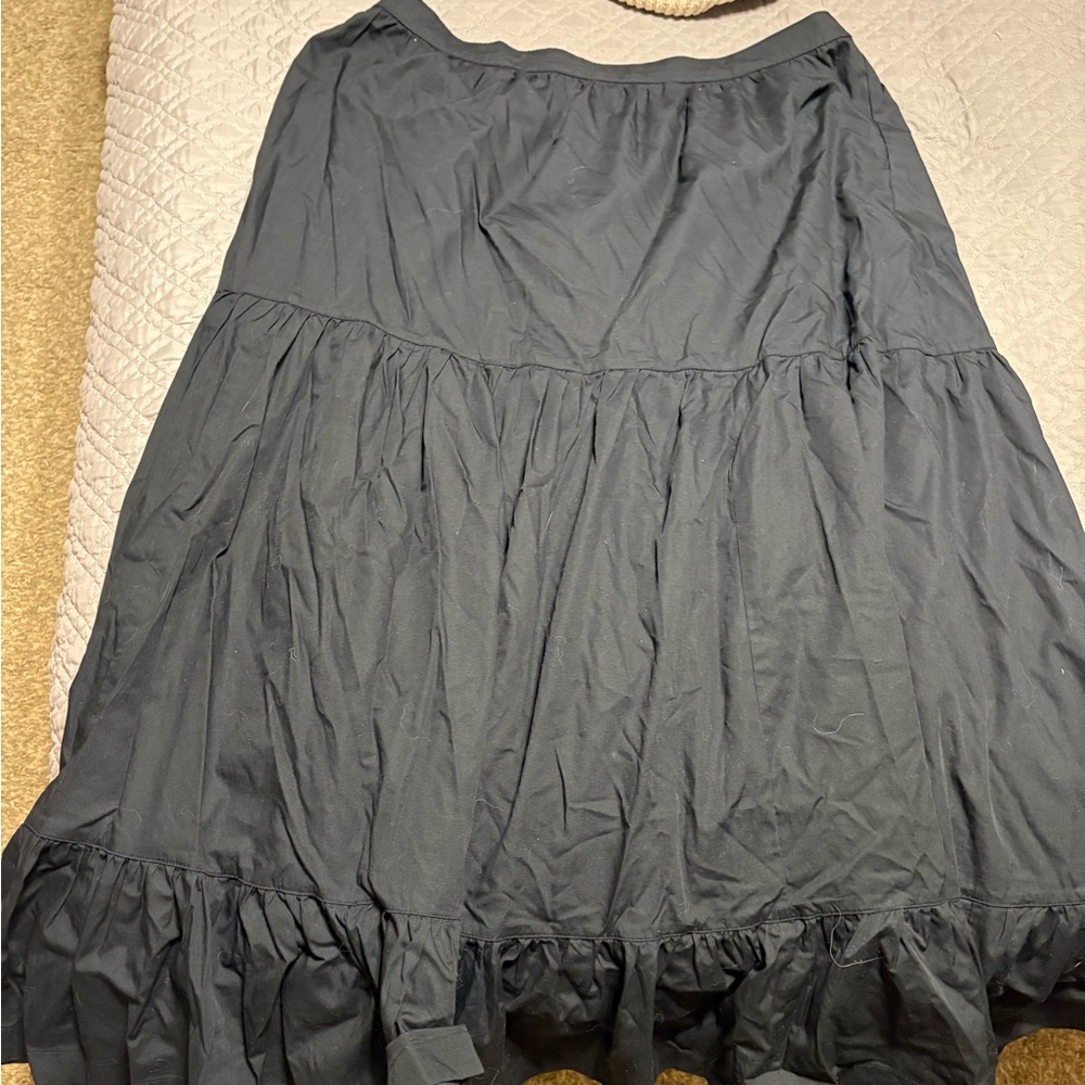 Elegant Black Tiered Skirt